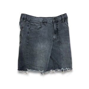 Urban Star Distressed Black Stretch Denim Shorts Mens 34x18 Cut Off Jorts Y2K